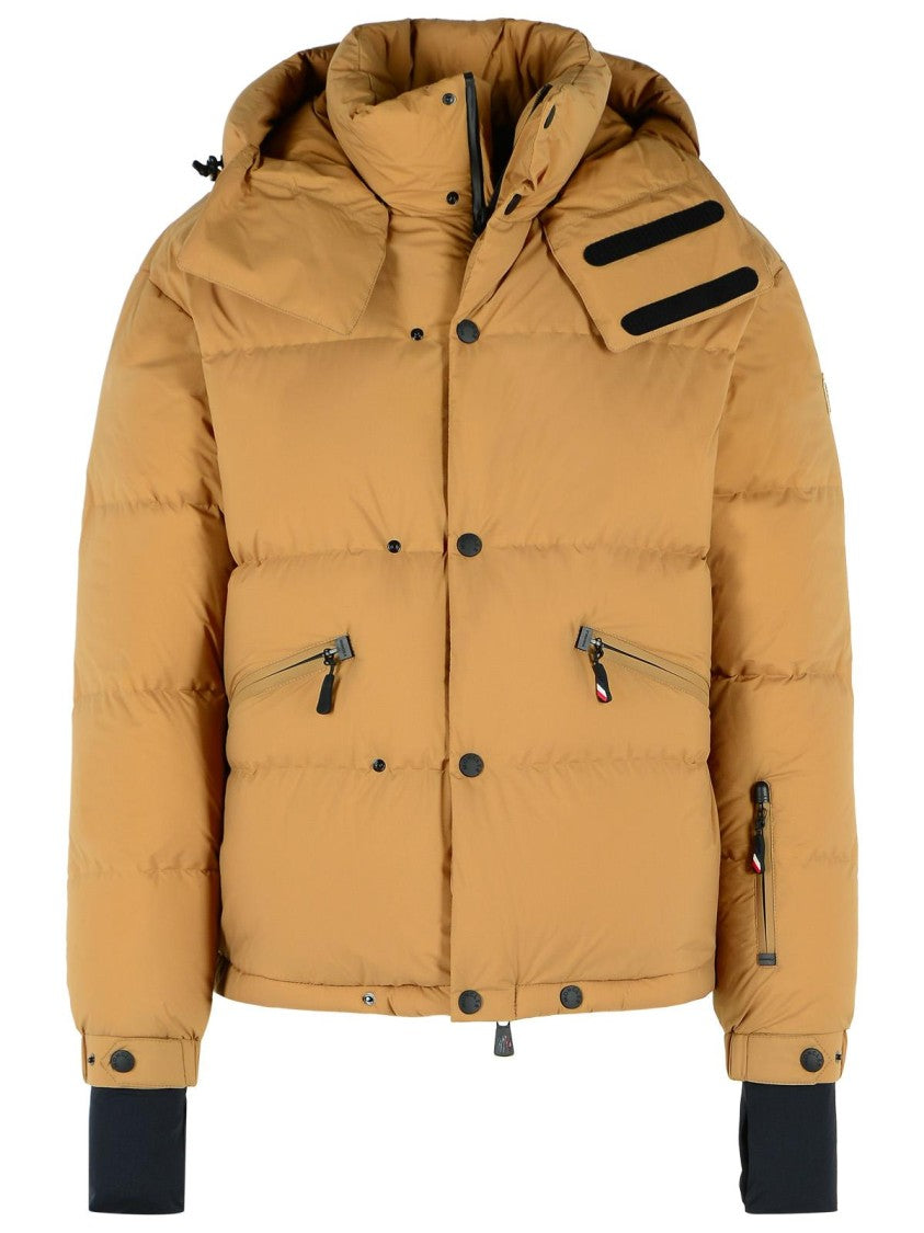 Moncler Grenoble Coraia' Beige Polyamide Hooded Ski Jacket