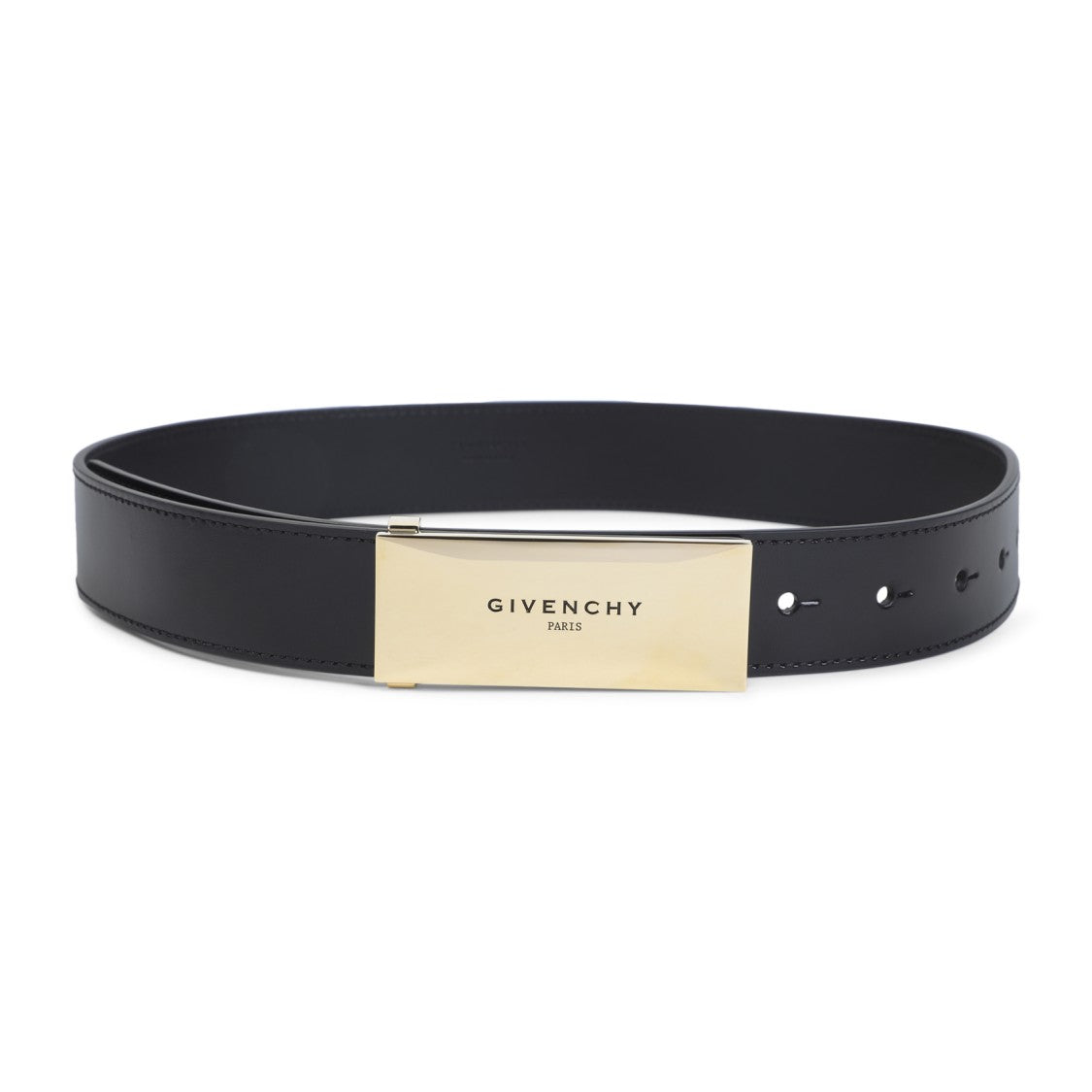 Givenchy Calf Leather Belt With Polished Metal Buckle