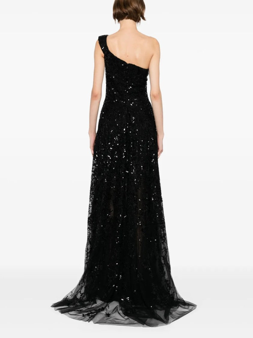 Saiid Kobeisy Off-Shoulder Long Embroidered Dress