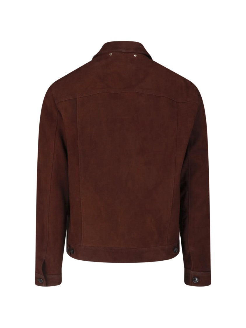 Paul Smith Brown Classic Collar Suede Jacket