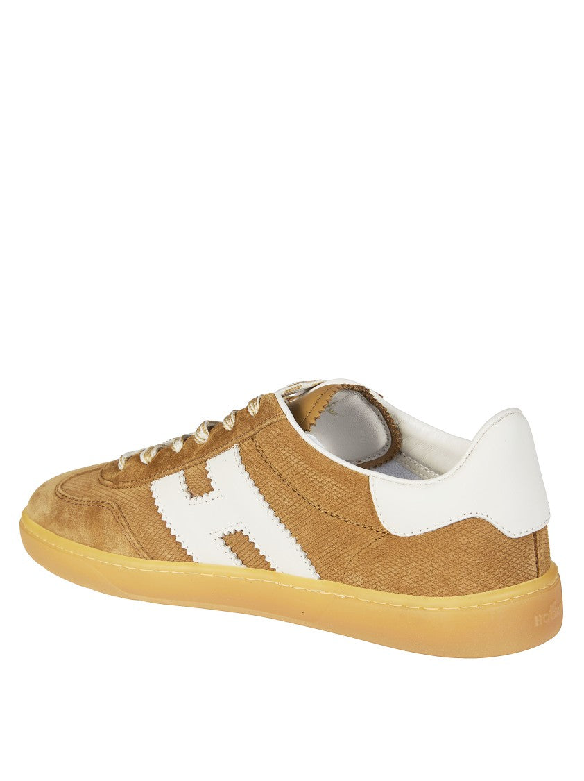 Hogan Tan Suede Leather Heel Sneakers