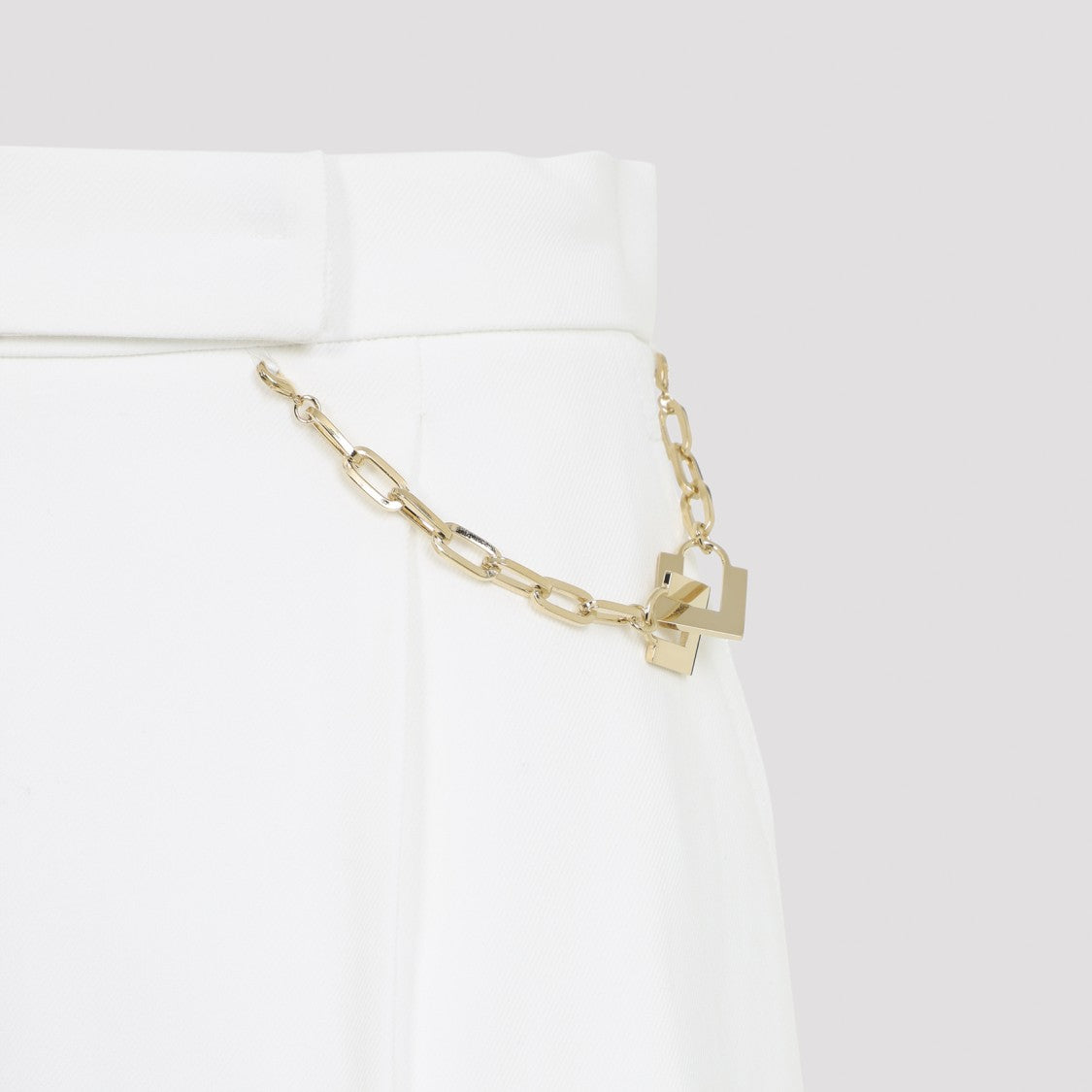 Elisabetta Franchi Tailored Bermuda Shorts With Decorative Gold Chain Detail