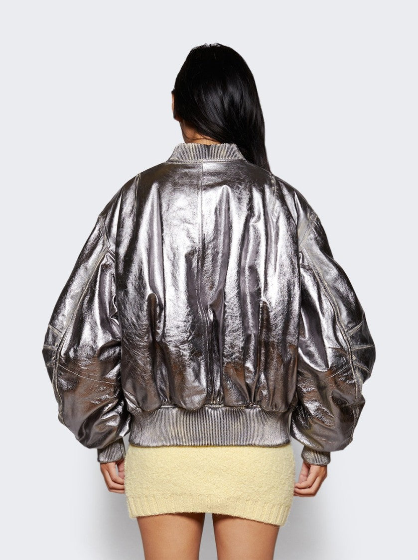 The Attico Metallic Bomber Jacket