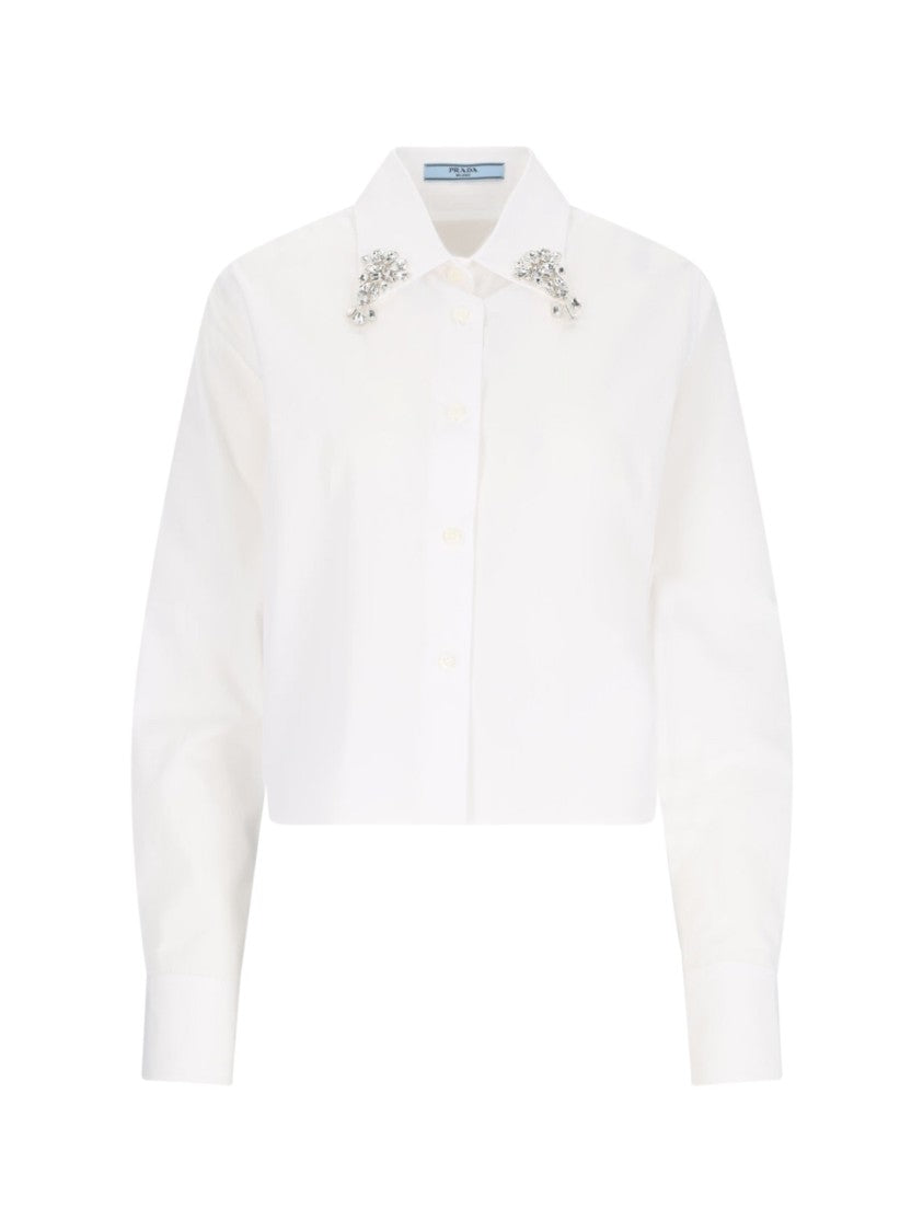 Prada Embroidered Shirt – White