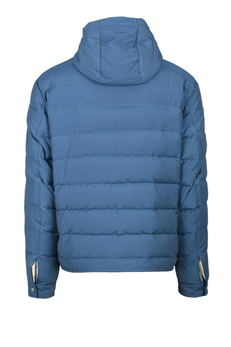 Eleventy Wool Blend Down Jacket - Blue