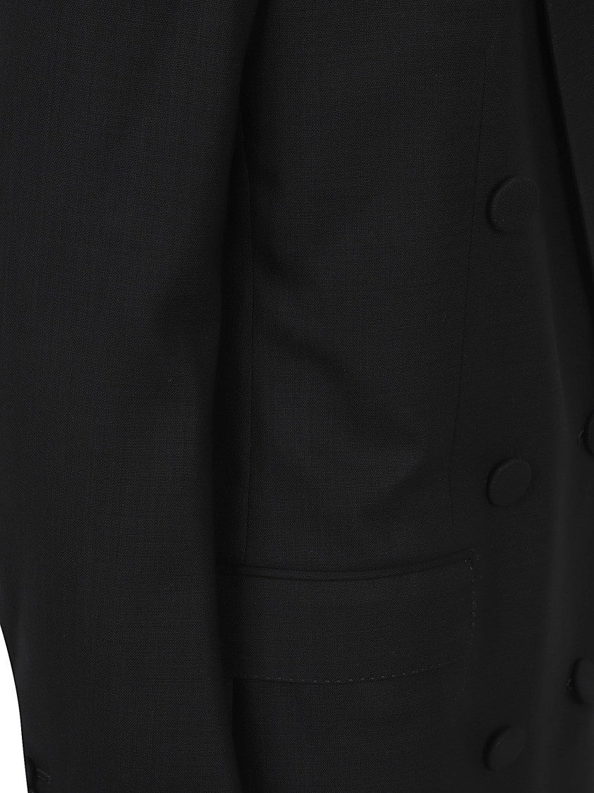 Tom Ford Black Wool Double-Breasted Coat