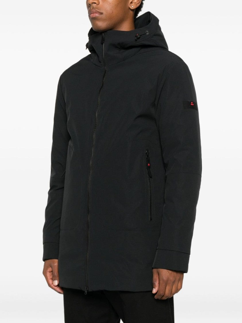 Peuterey Minimalist Black Parka With Hood