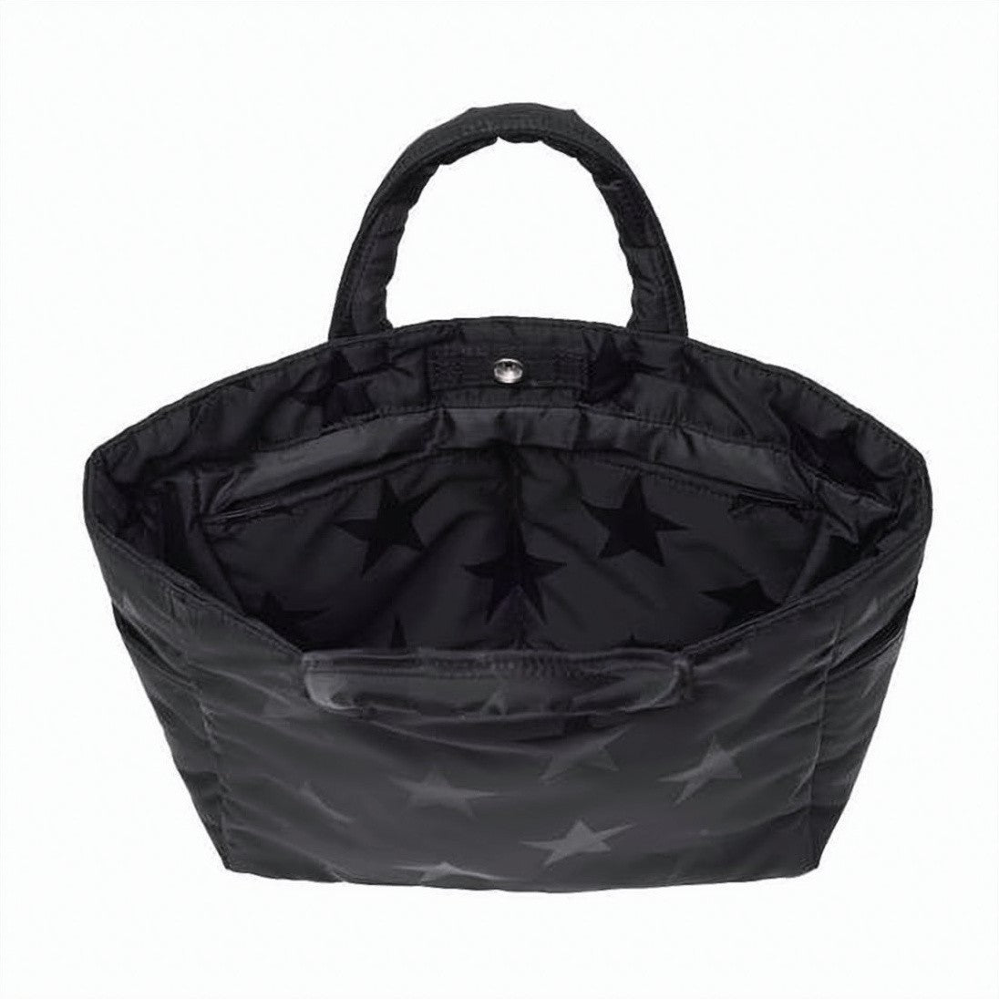 Porter Compact Nylon Tote Bag With Subtle Star Pattern
