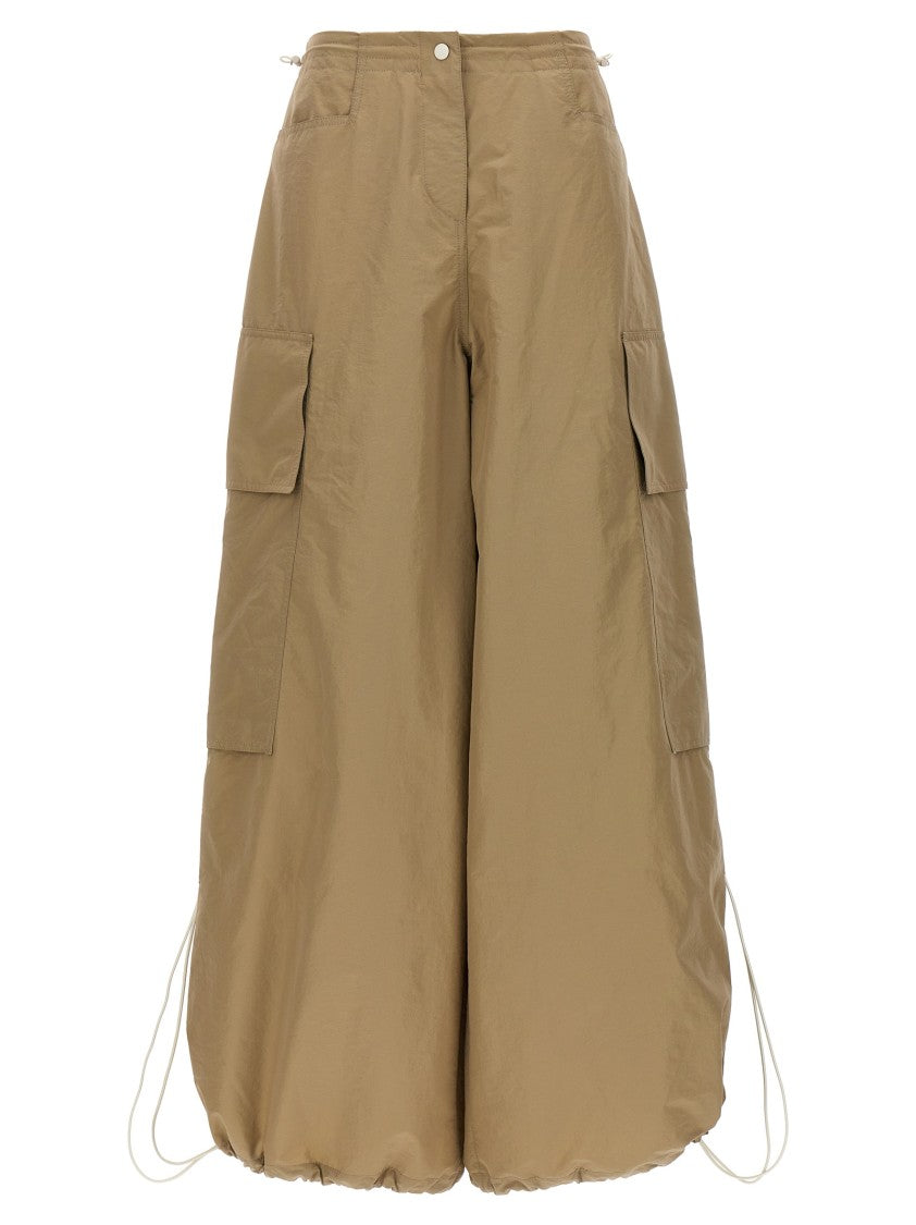 Palm Angels Lightweight Nylon Parachute Pants With Adjustable Cuffs
