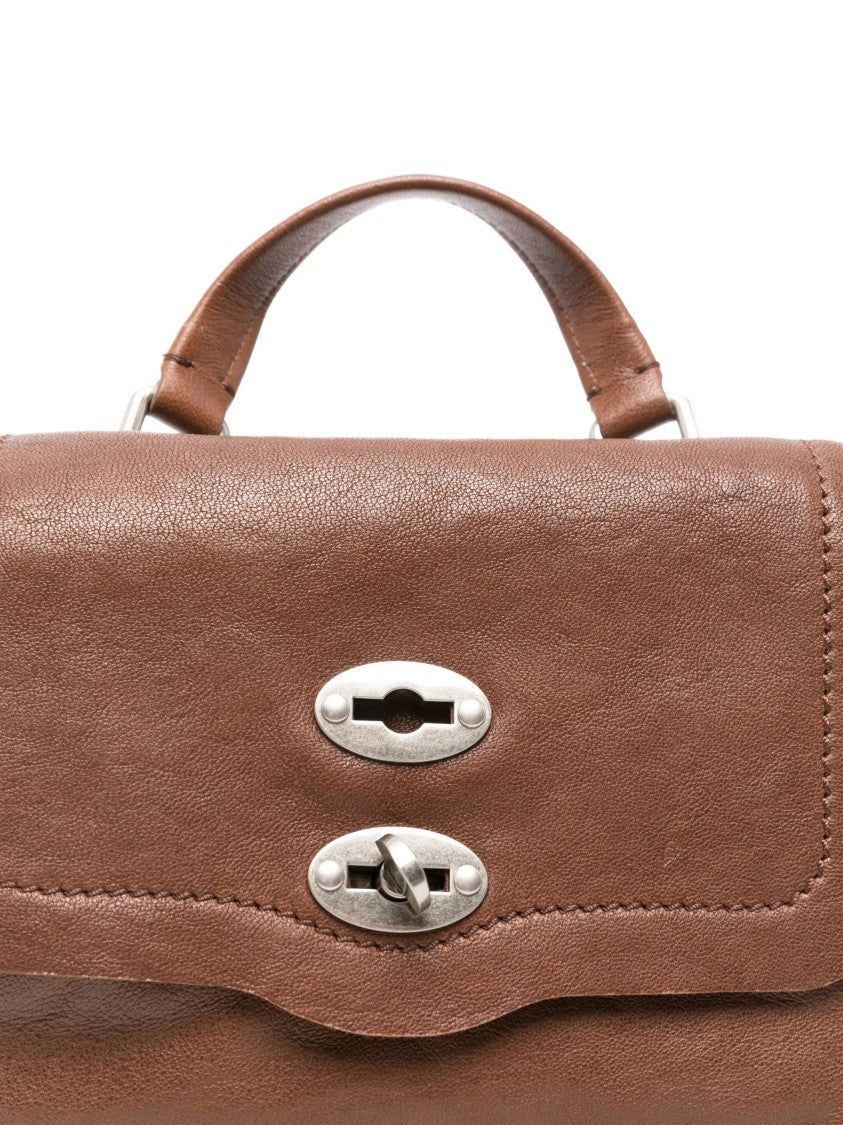 Zanellato Rich Brown Postina Tabacco Leather Handbag
