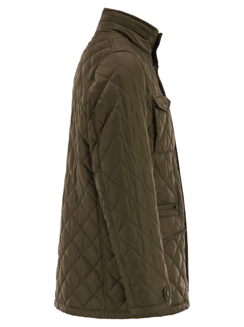Herno Field Jacket With Diamond Quilting