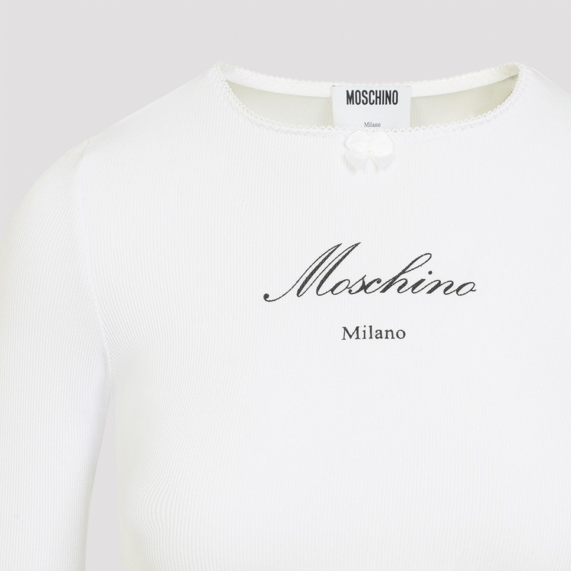 Moschino White Cotton Blend T-Shirt