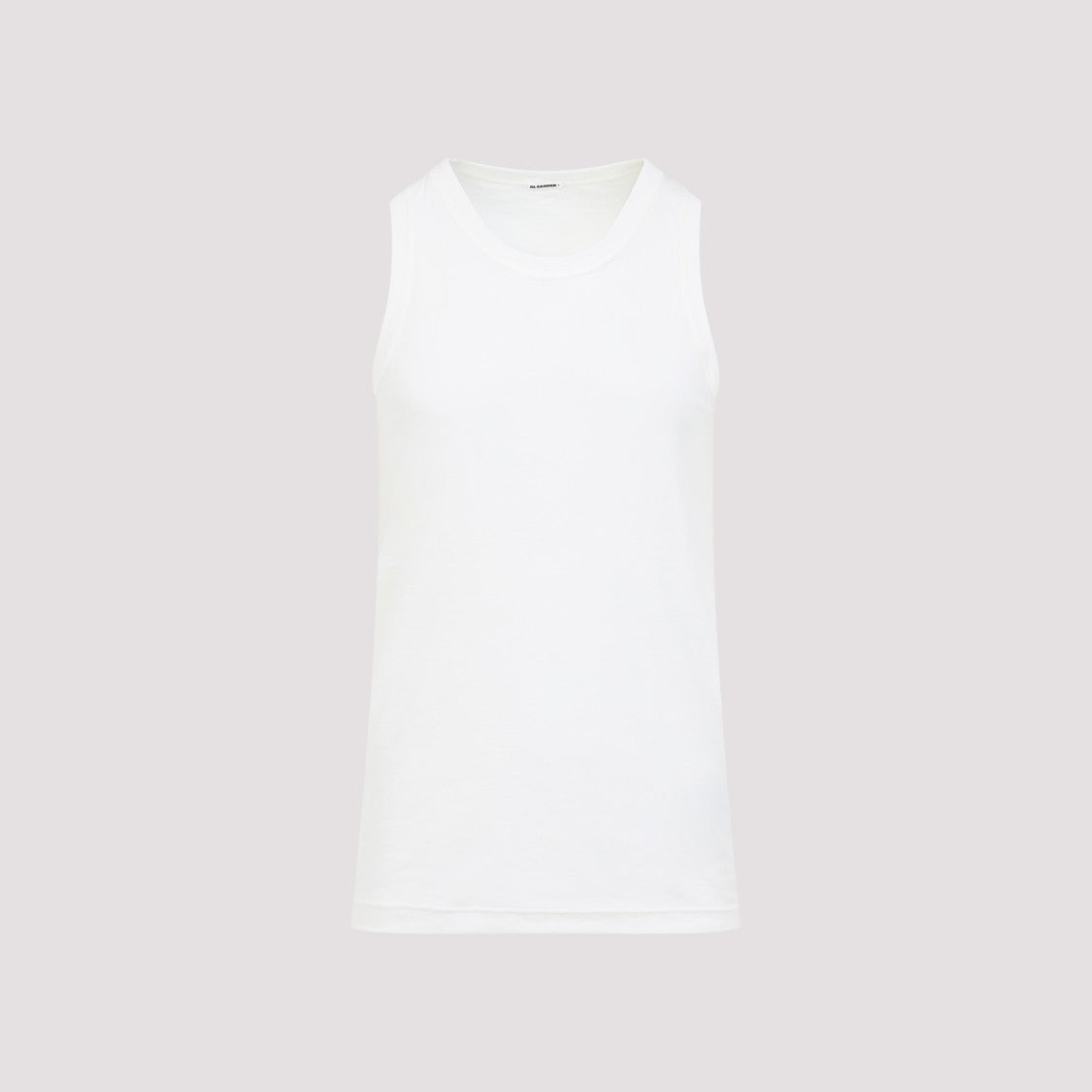 Jil Sander Kit Ss Grey And White Cotton T-Shirt