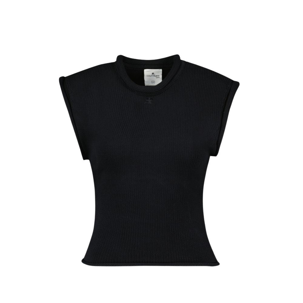 Courrèges Tank Top - Cotton - Black