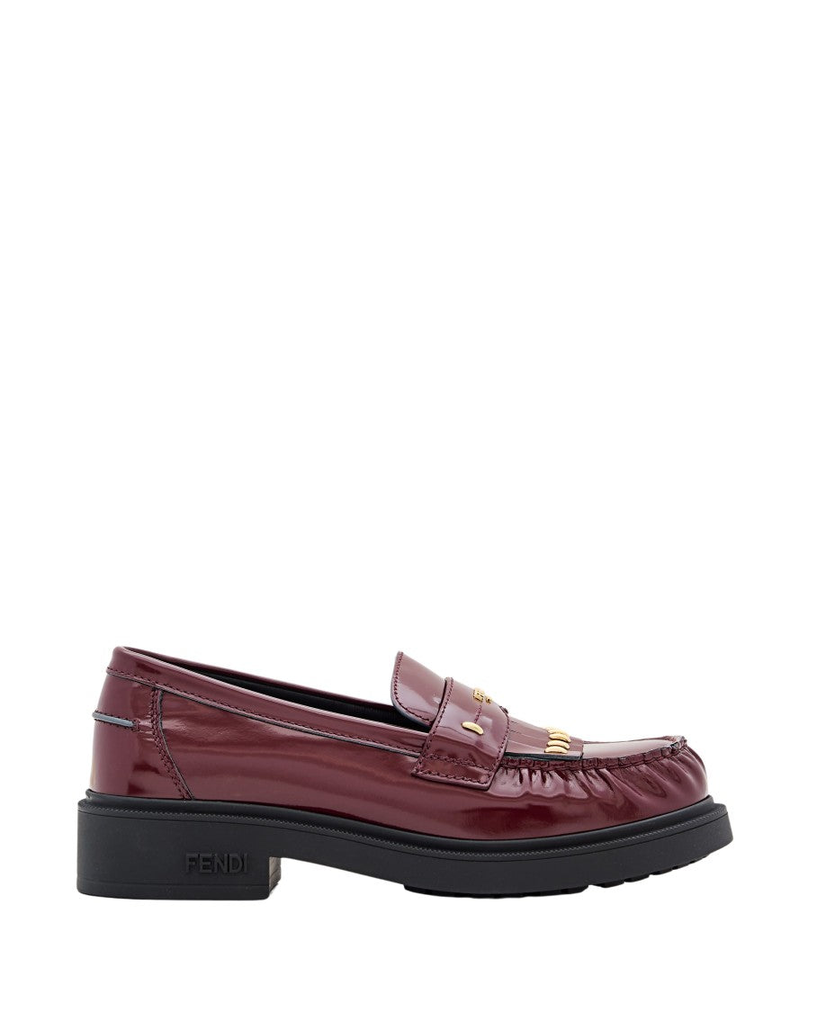Fendi Leather Loafer With Studs