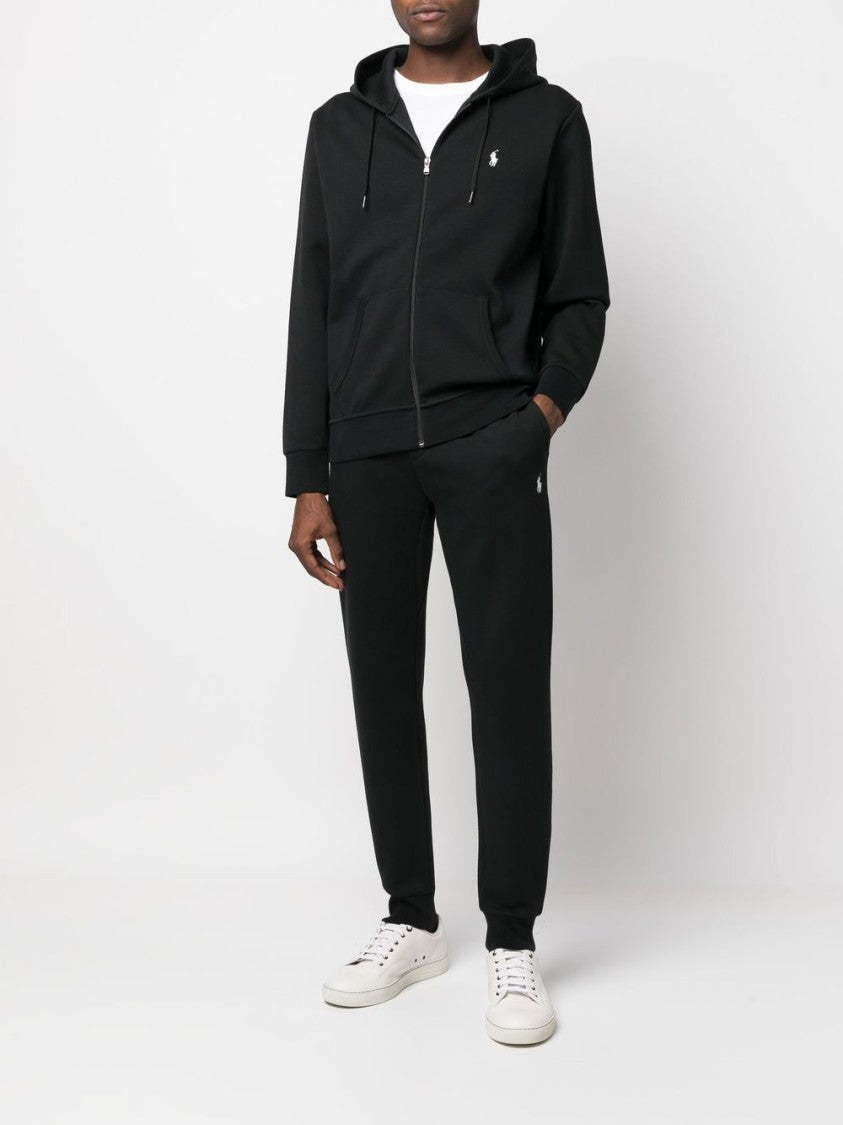 Polo Ralph Lauren Tapered-Fit Black Trousers With Elastic Waistband