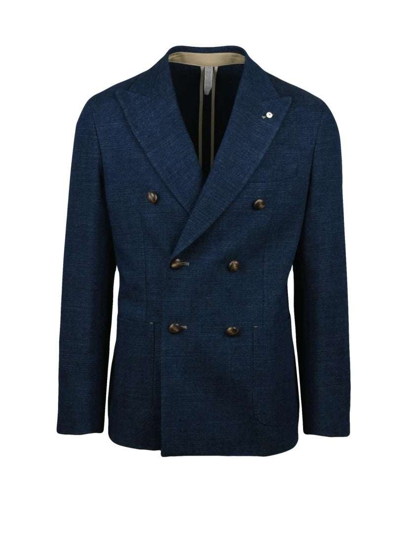 L.B.M. 1911 Double-Breasted Jacket With Rich Fabric Blend And Relaxed Design
