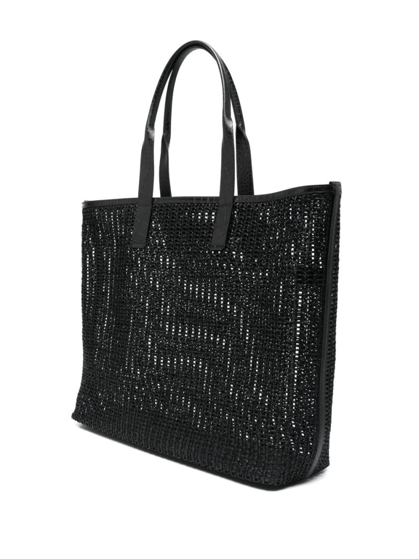 Dolce & Gabbana Woven Design Bag With Versatile Carrying Options
