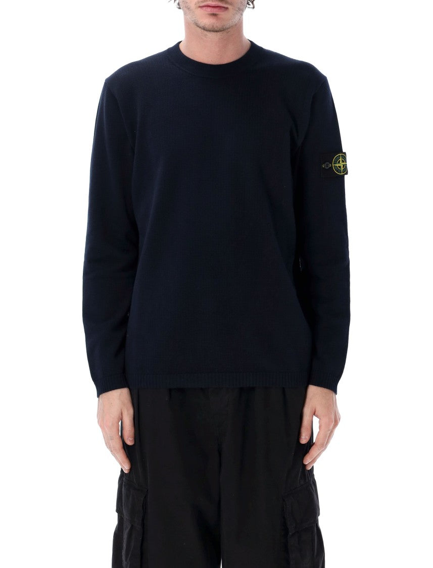Stone Island Organic Cotton Micro Stitch Knit Jumper