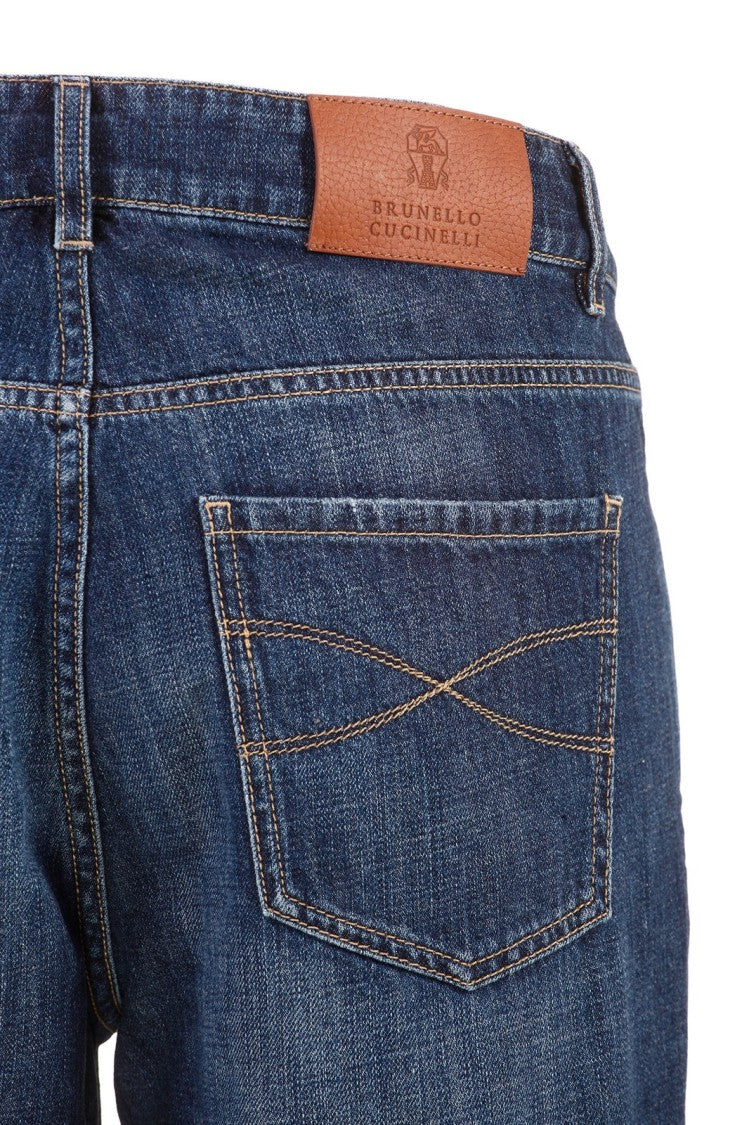 Brunello Cucinelli Medium Blue Denim Pants