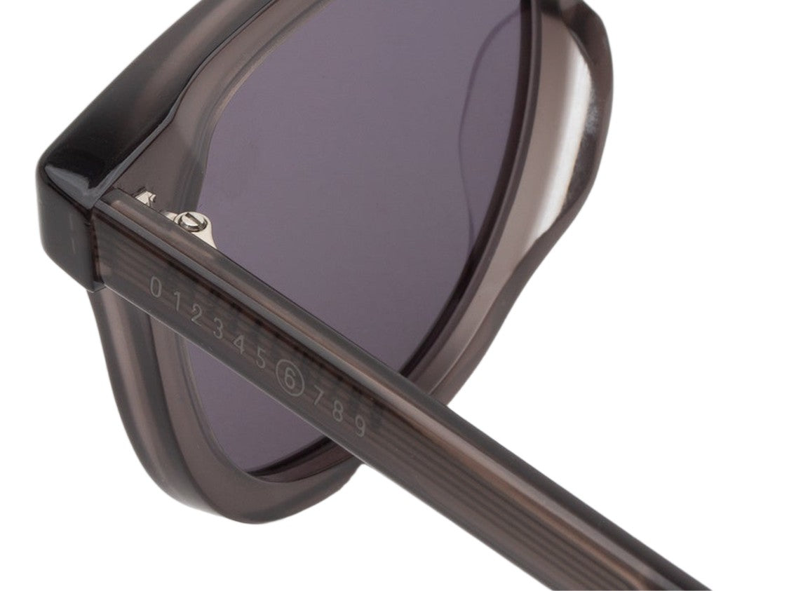 Retrosuperfuture Grey Lunettes 3 Translucent Acetate Round Sunglasses