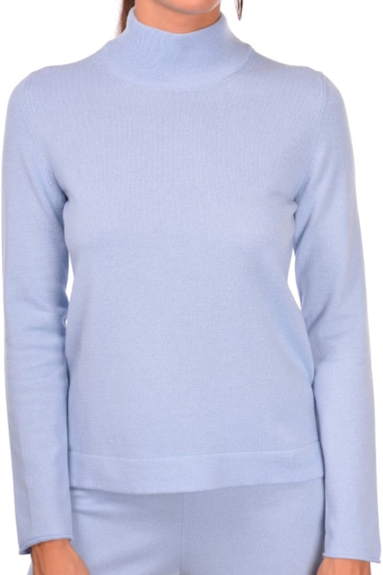 Paolo Fiorillo Capri Mock Neck Minimal Knit Top
