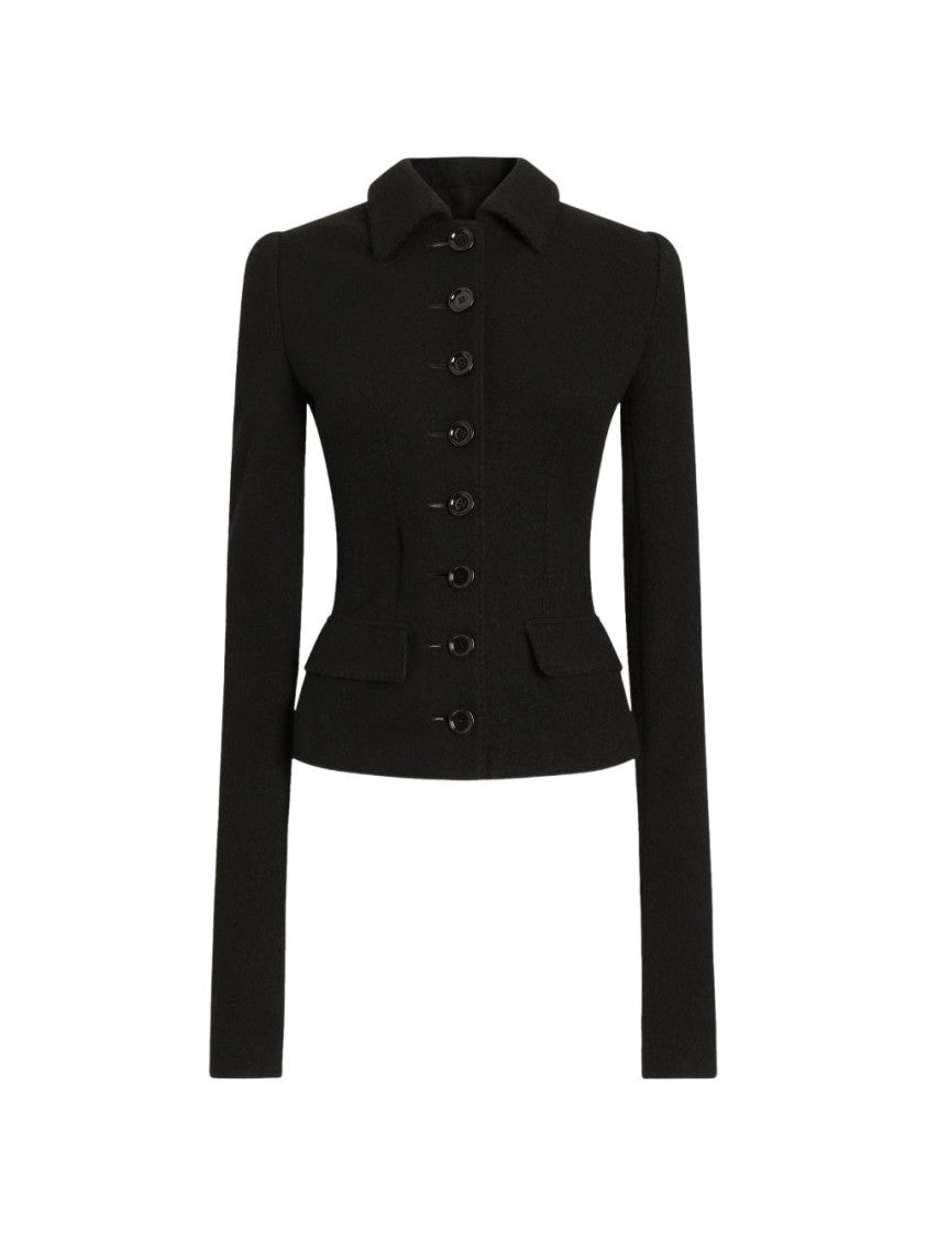 Dolce & Gabbana Fitted Black Spine Design Tailored Jacket