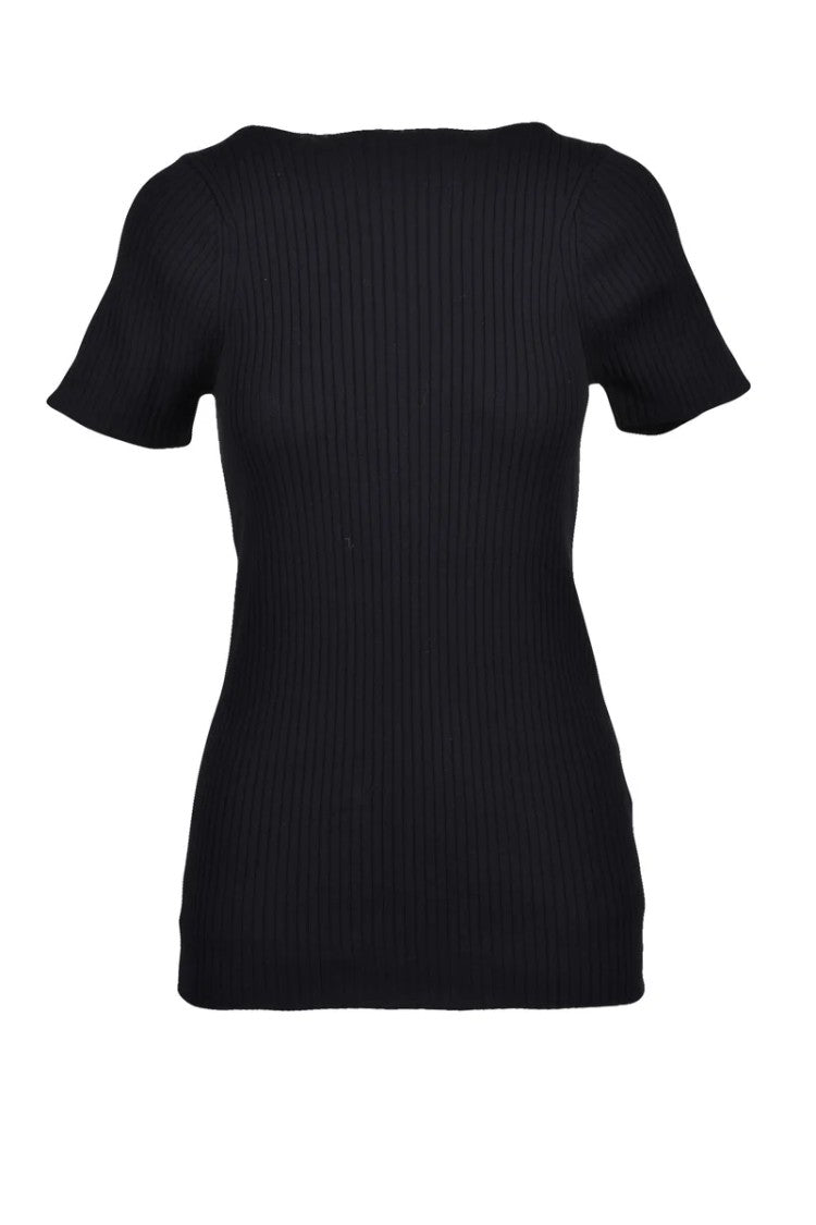 Sportmax Ribbed Knit Top - Black