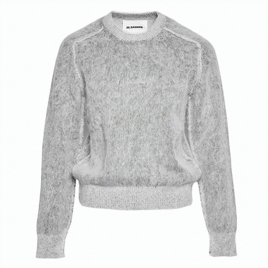 Jil Sander Textured Grey Sweater With Relaxed Fit