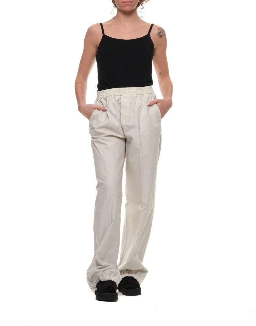 Cellar Door Ivory Laura 91 Multi-Pocket Cotton Chino Pants