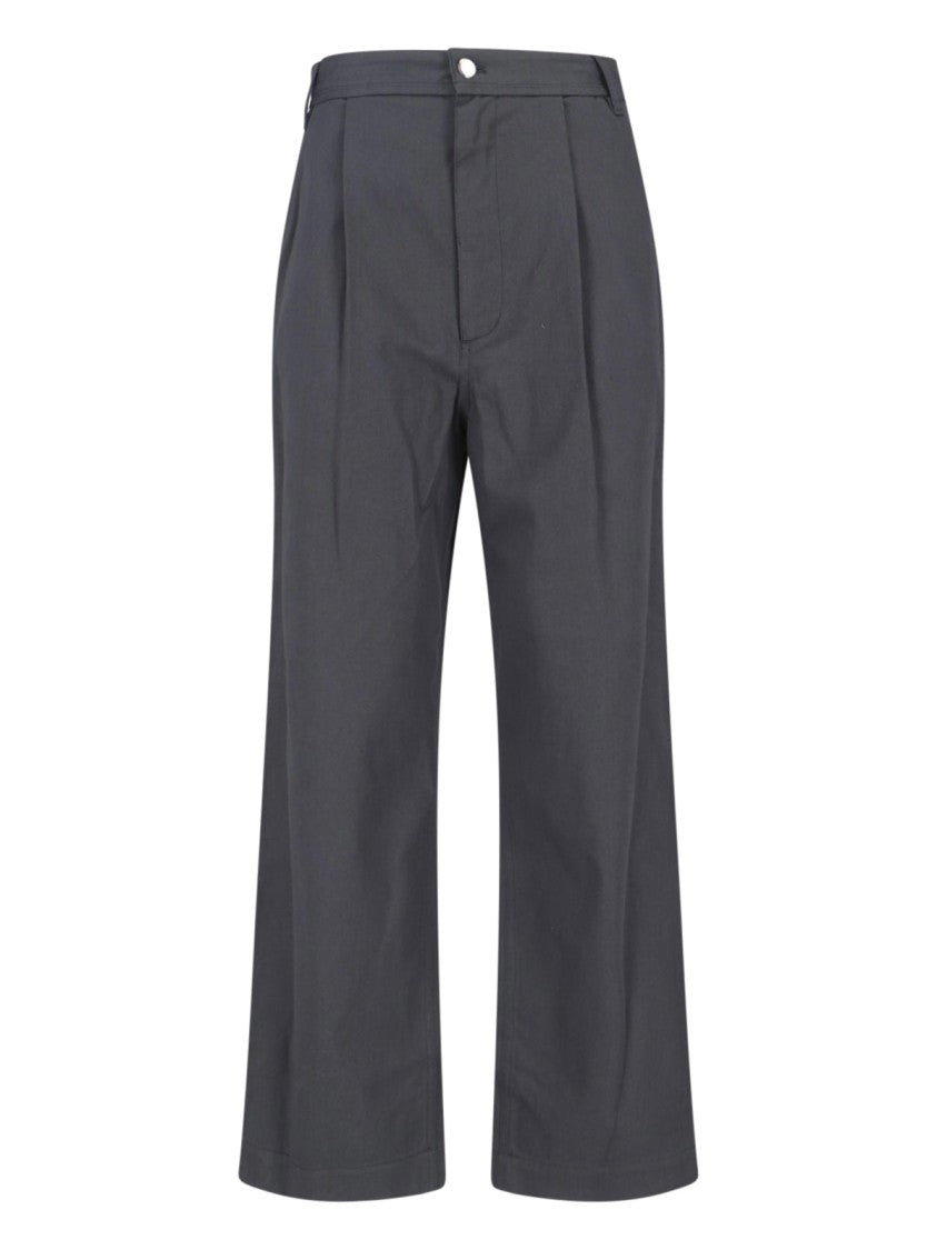 Low Classic Grey Mid-Rise Tailored Pants