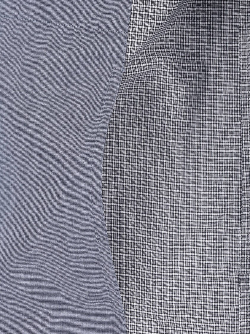 Maison Margiela Blue Cotton Layered Button-Down Shirt