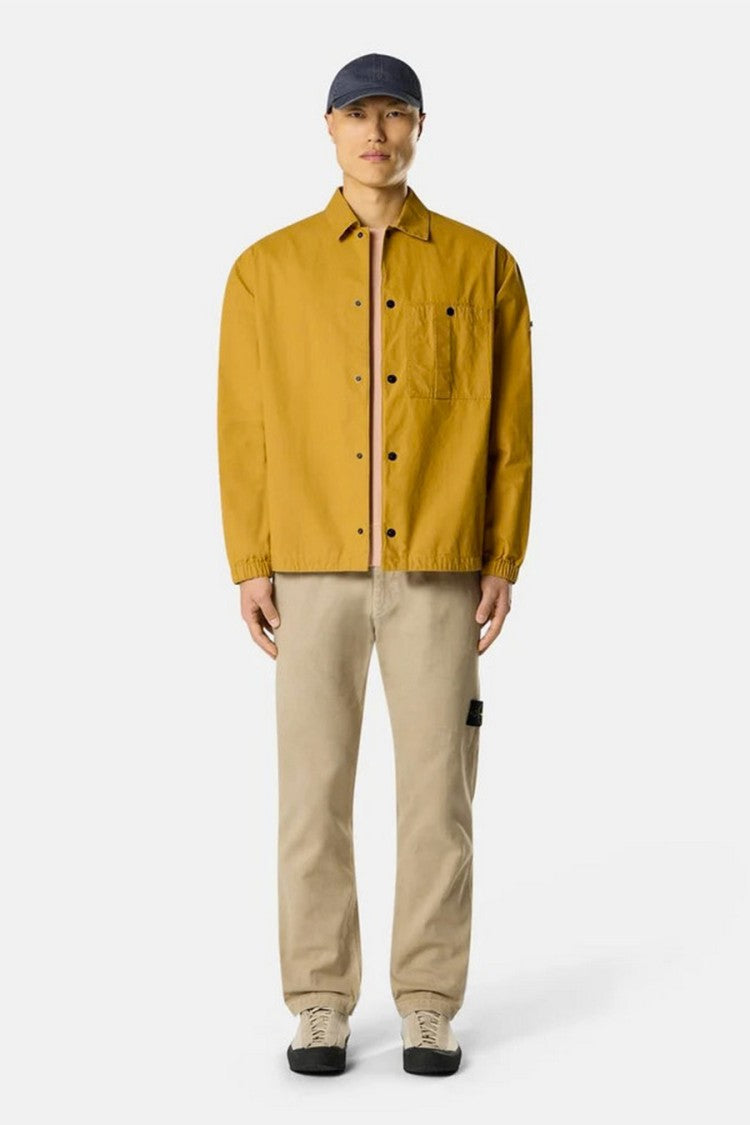Stone Island Beige Side Badge Straight-Leg Cotton Pants