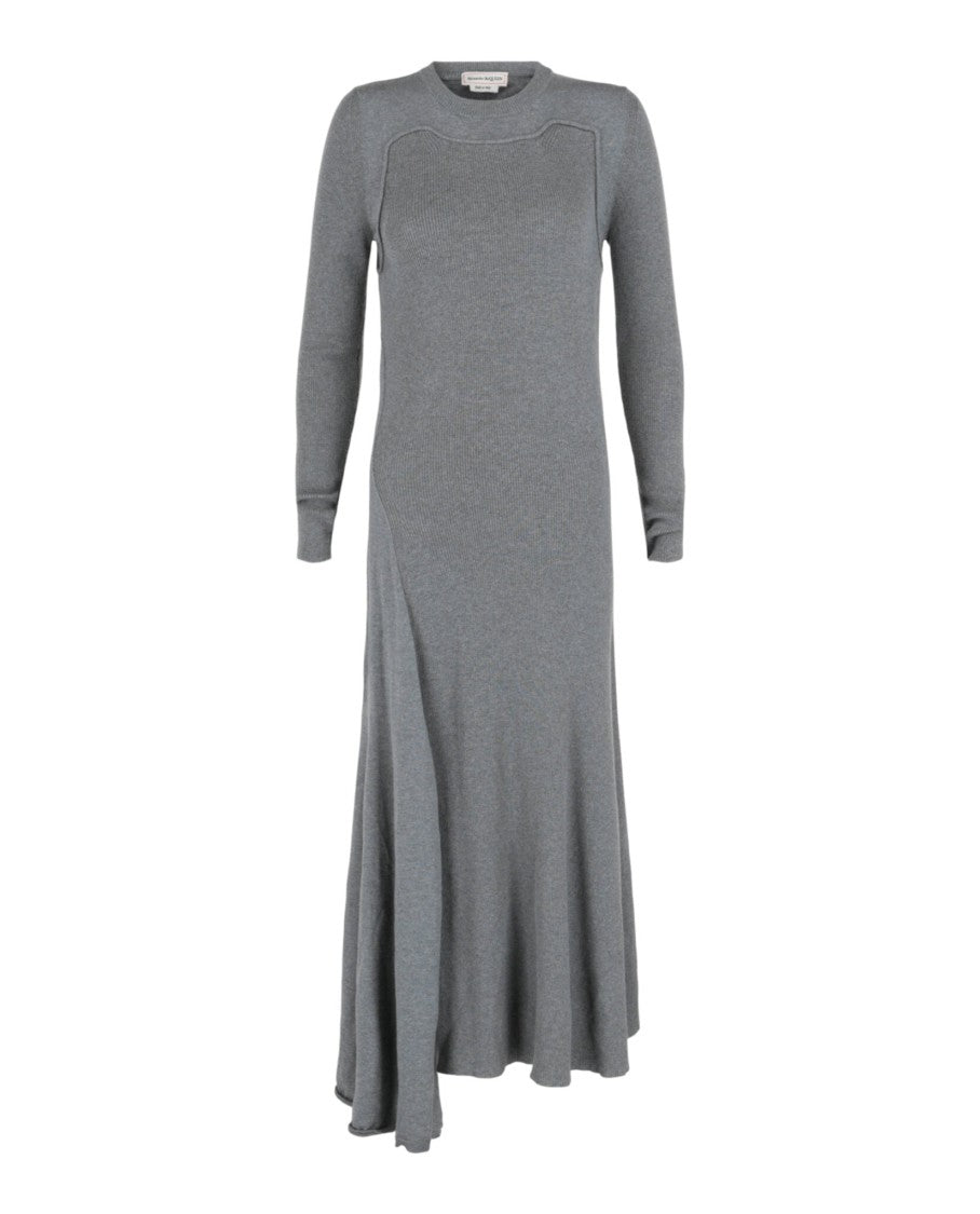 Alexander Mcqueen Long Sleeve Jersey Knit Dress