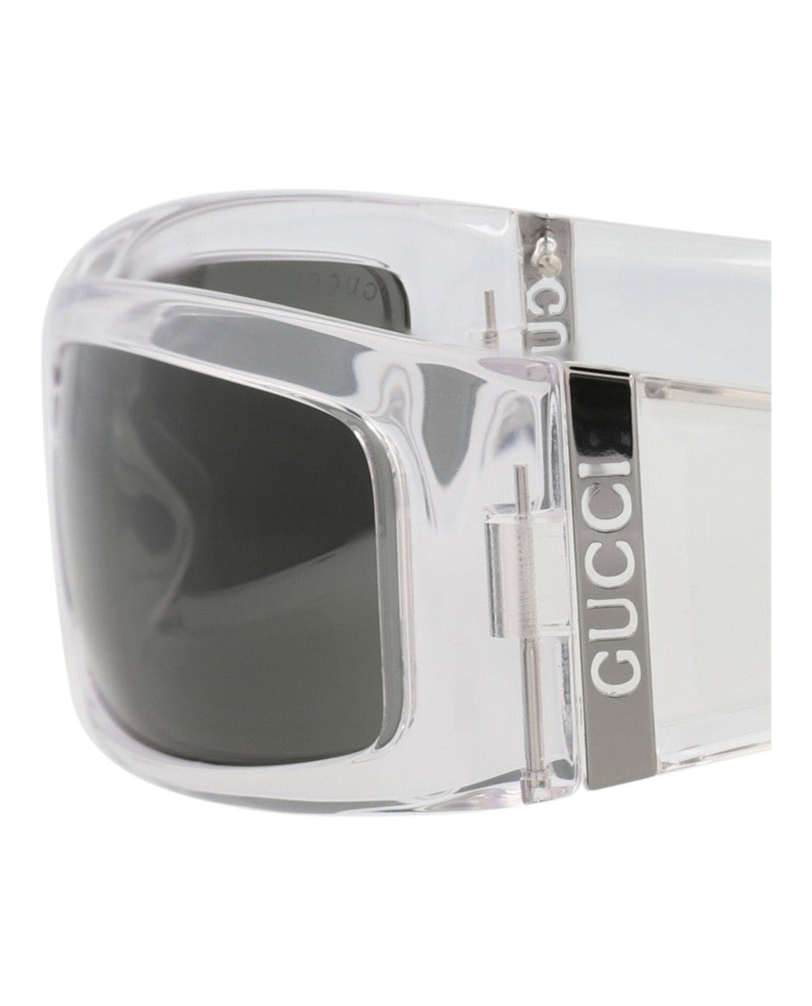 Gucci Shield-Frame Injection Sunglasses