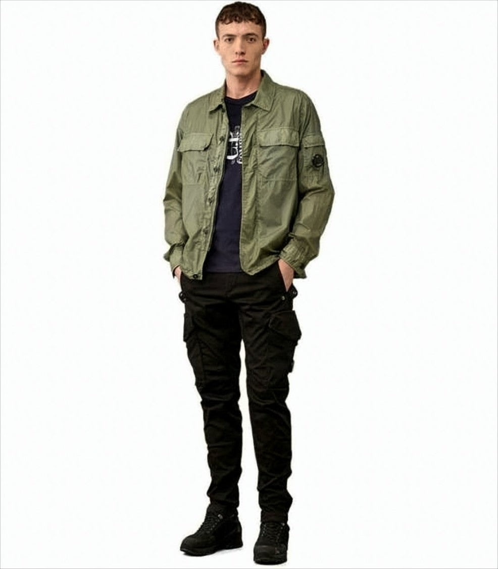 C.P. Company Lightweight Olive Green Polyamide Jacket With Lens Detail