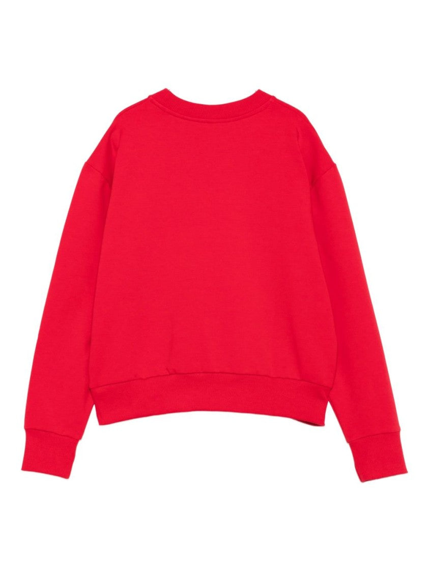 Moschino Relaxed-Fit Red Sweatshirt With Teddy Bear Graphic