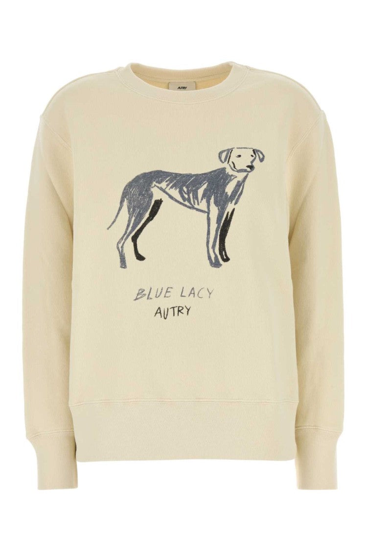 Autry Cream Cotton Main Wom Sweatshirt