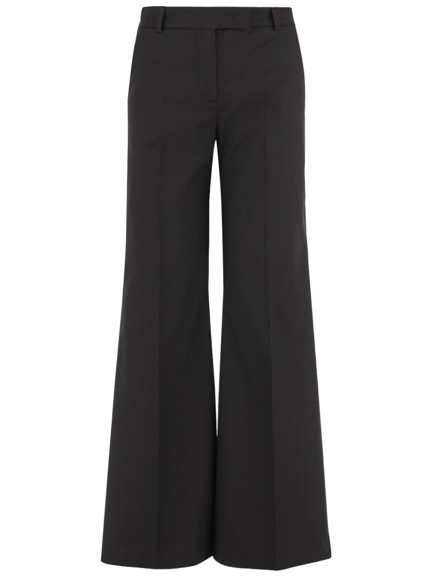Ql2 Wide Leg Stretch Cotton Trousers