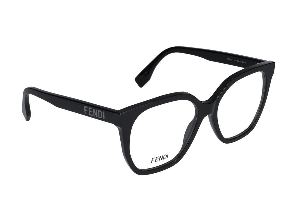 Maison Fendi Black Oversized Square Eyeglasses