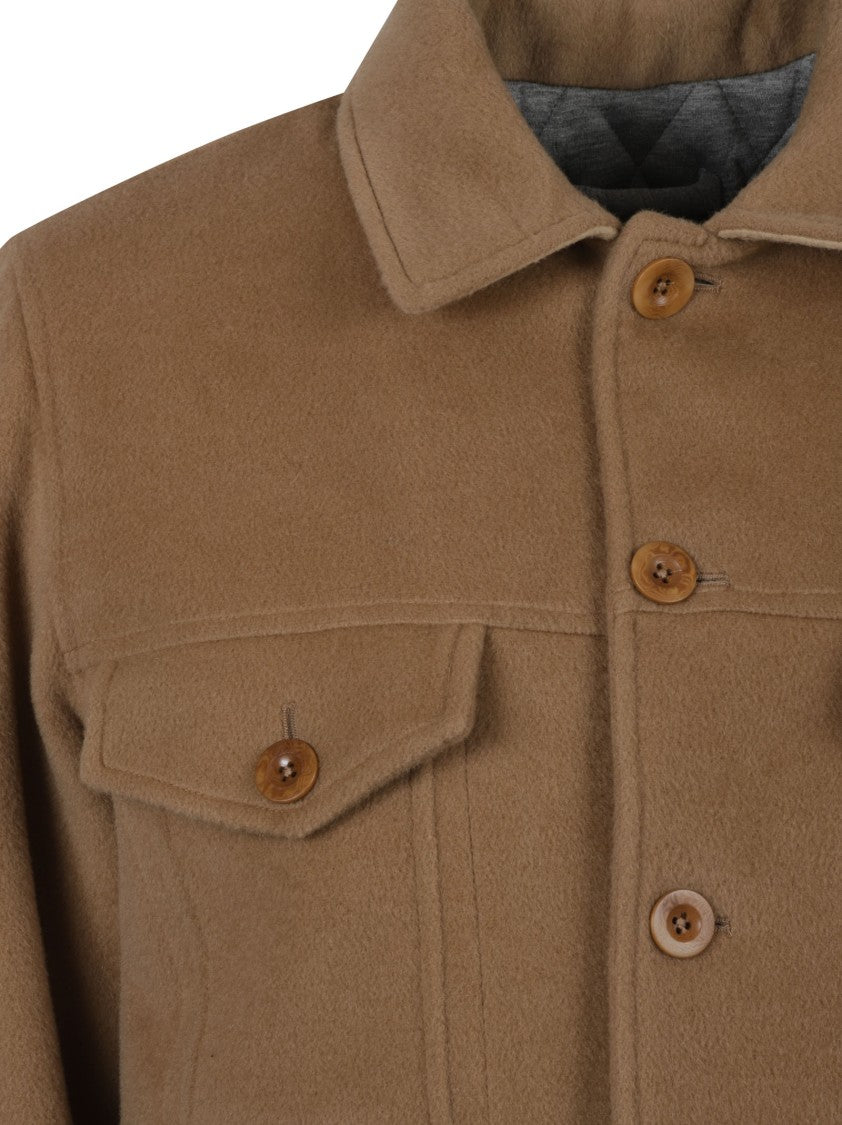 Ballantyne Classic Button-Up Coat With Structured Collar