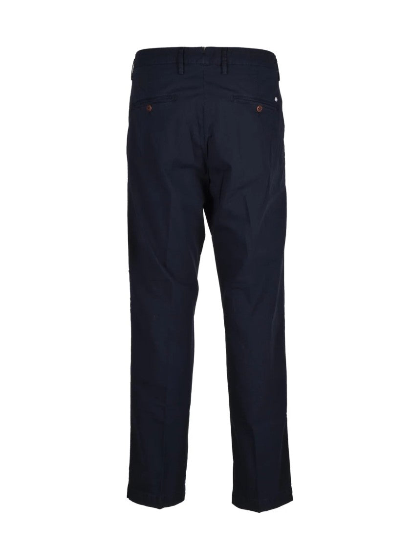 Modfitters Cotton Stretch Trousers With Clean Tailored Silhouette