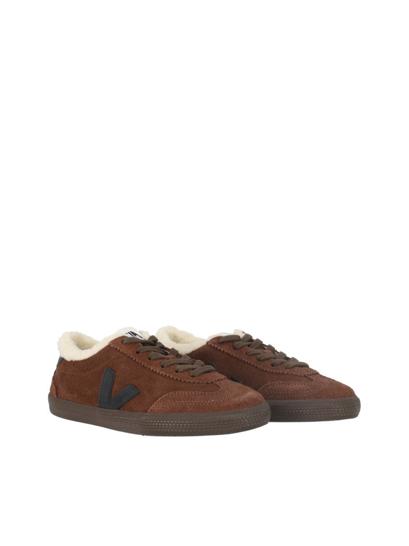 Veja Walnut/Black Volley Winter Low-Top Sneakers