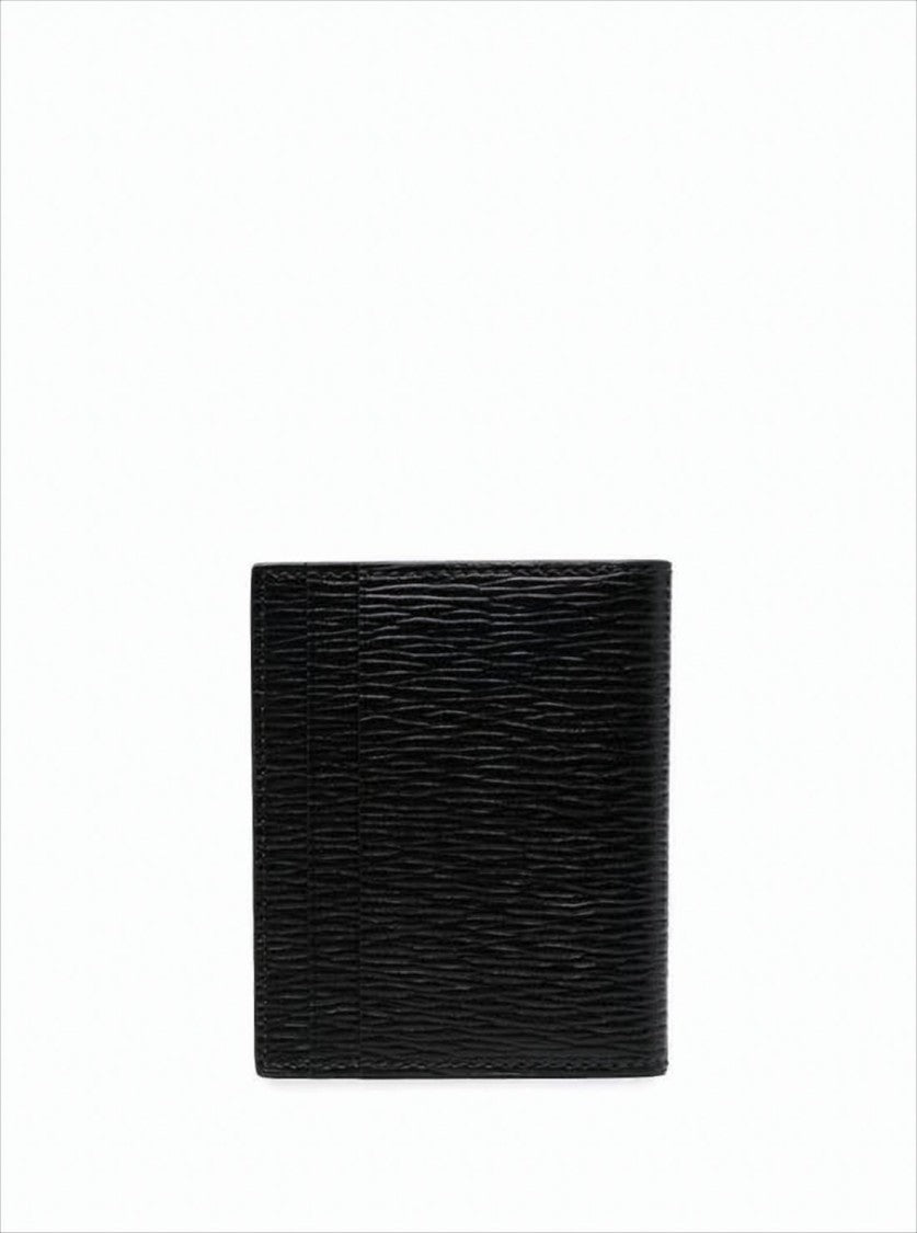 Salvatore Ferragamo Textured Calf Leather Card Wallet