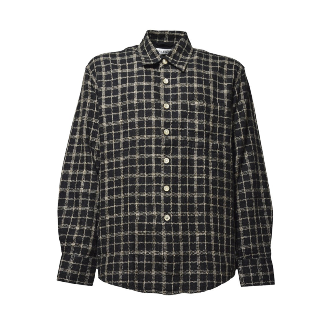 Our Legacy Black Checked Cotton & Linen Above Shirt
