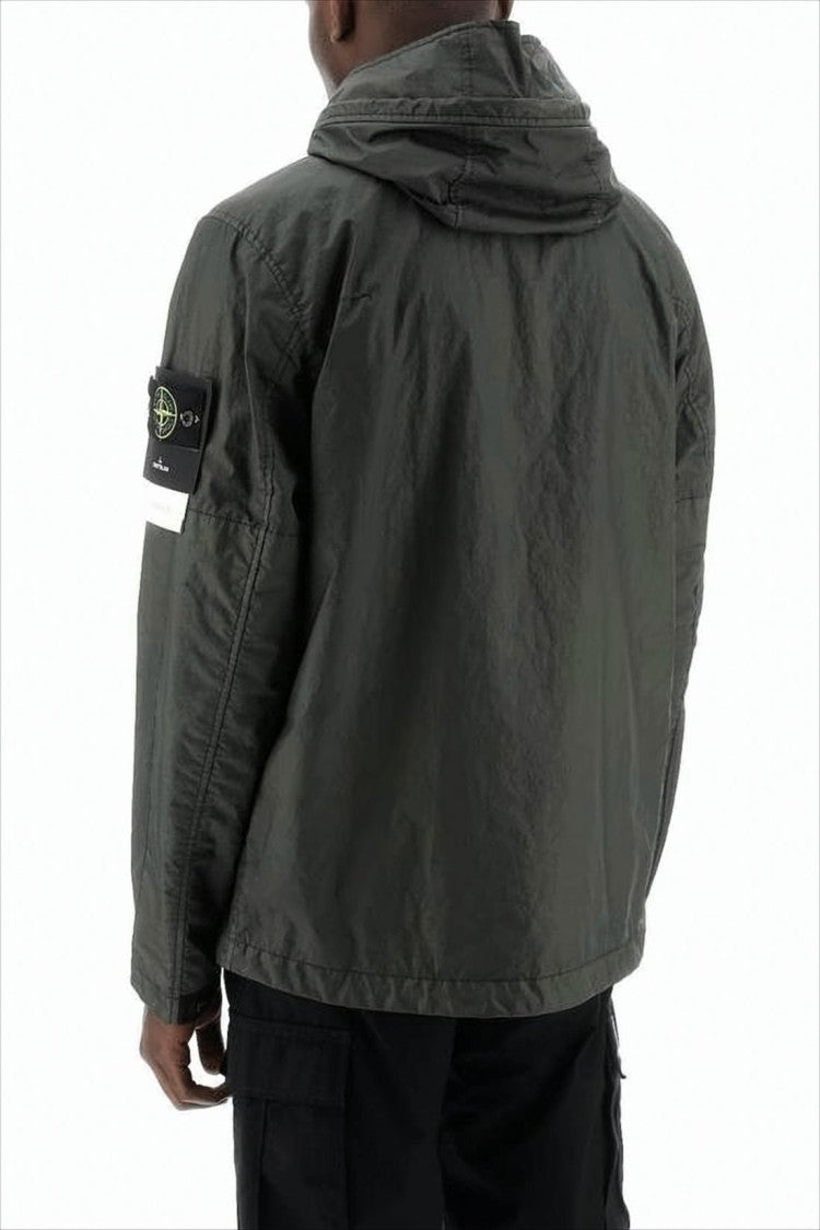 Stone Island Hooded Green Casual Jacket