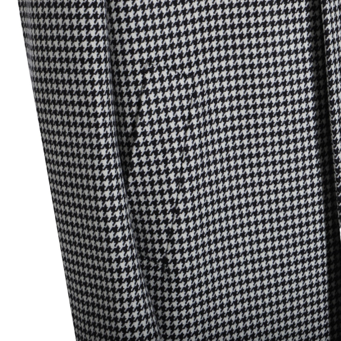Lardini Houndstooth Pattern Long Coat With Structured Collar