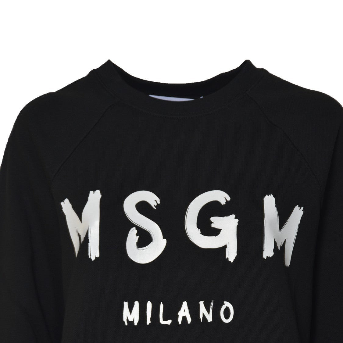 Msgm Relaxed Fit Cotton Sweater With Graphic Lettering