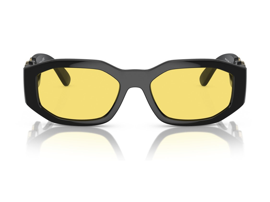 Versace Oversized Geometric Gold Medallion Sunglasses