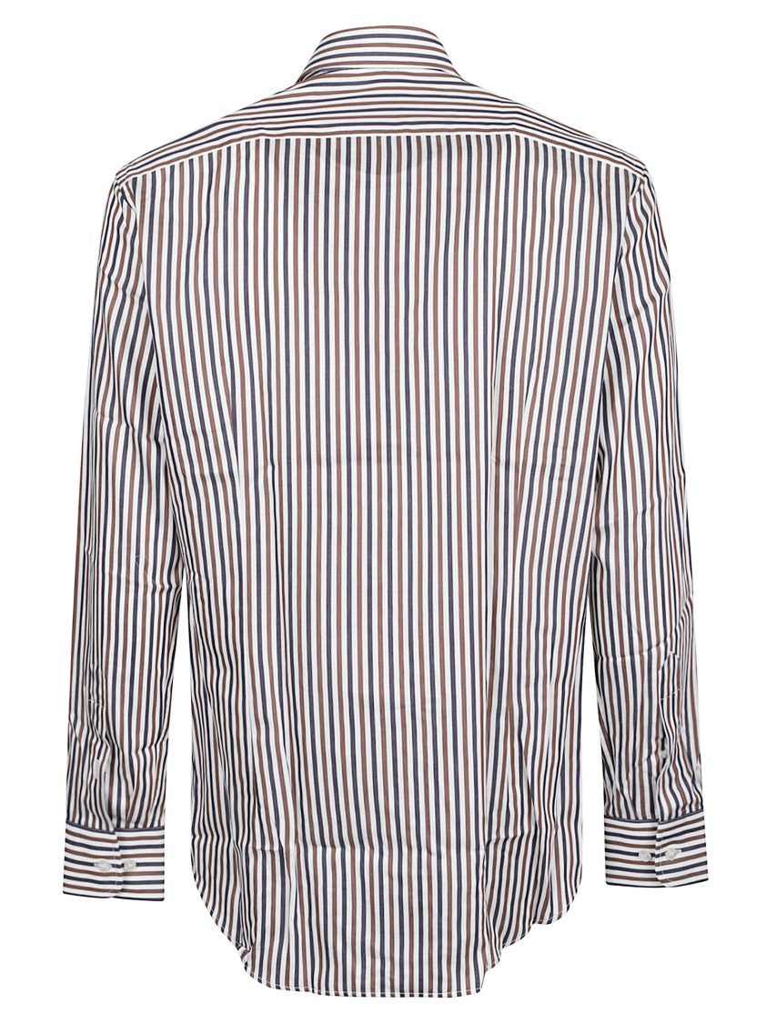 Etro Roma Vertical Striped Cotton Button-Down Shirt